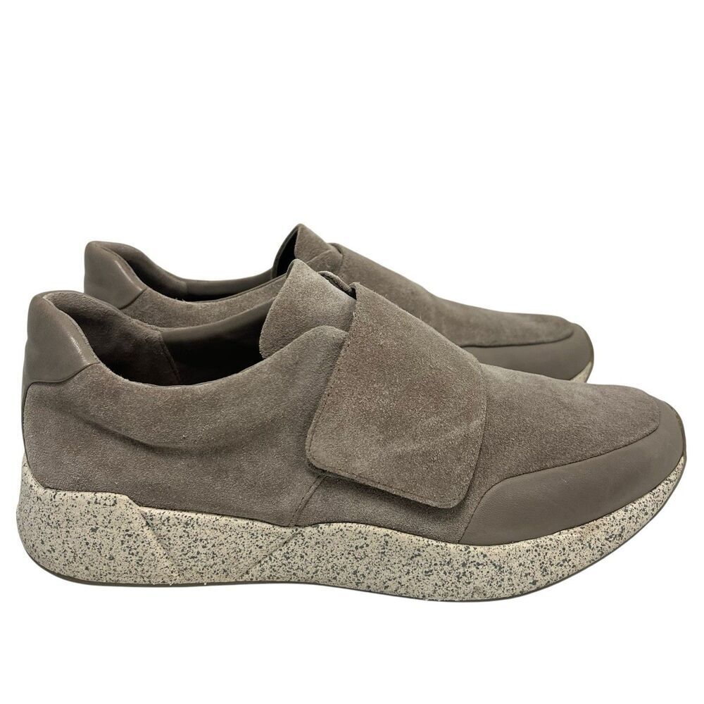 Vince Gage Suede Laceless Fashion Sneakers Wood Smoke Comfort Women’s Size 8.5 - Picture 4 of 10